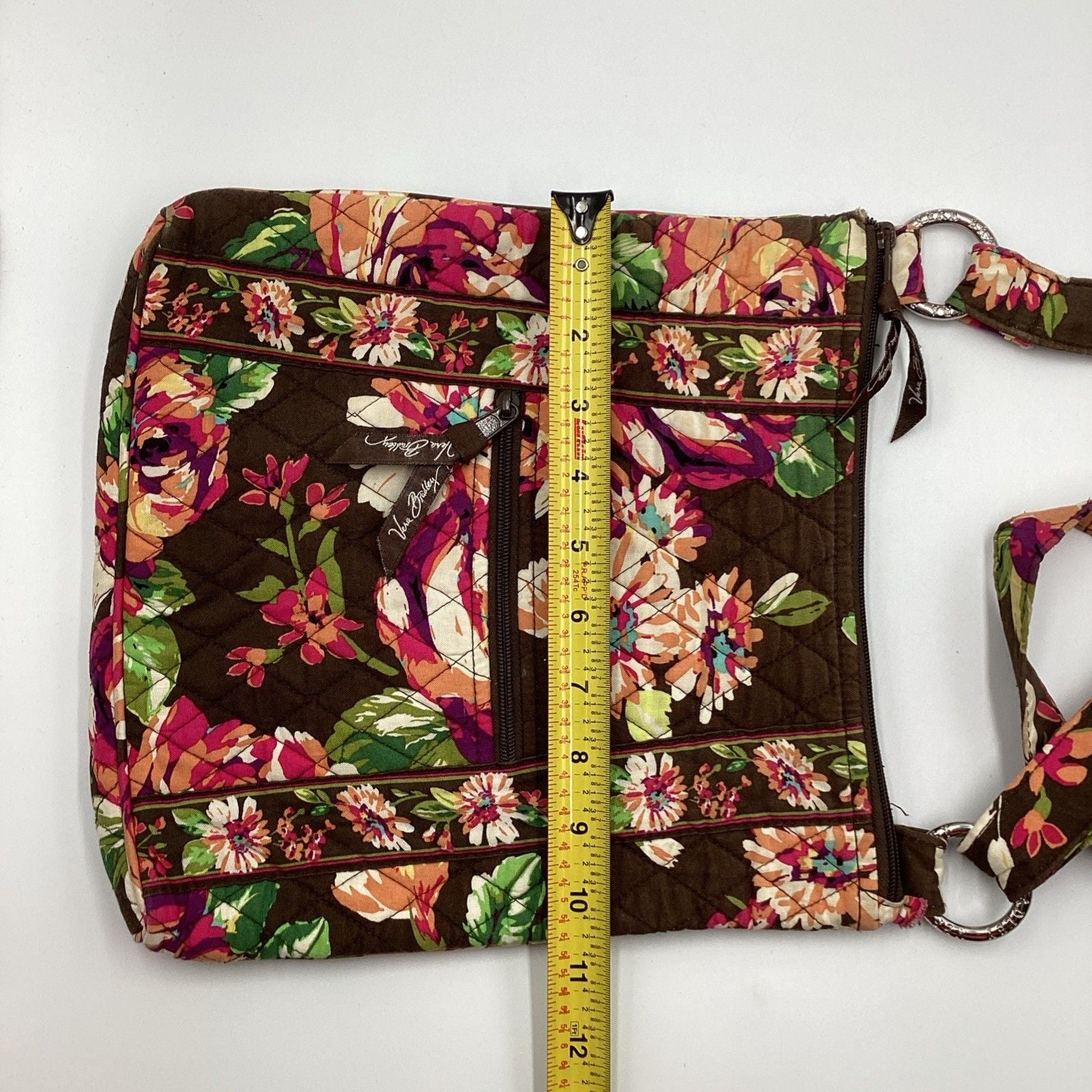 Vera Bradley English Rose Floral Mini Hipster Adjustable Strap Crossbody Bag 11