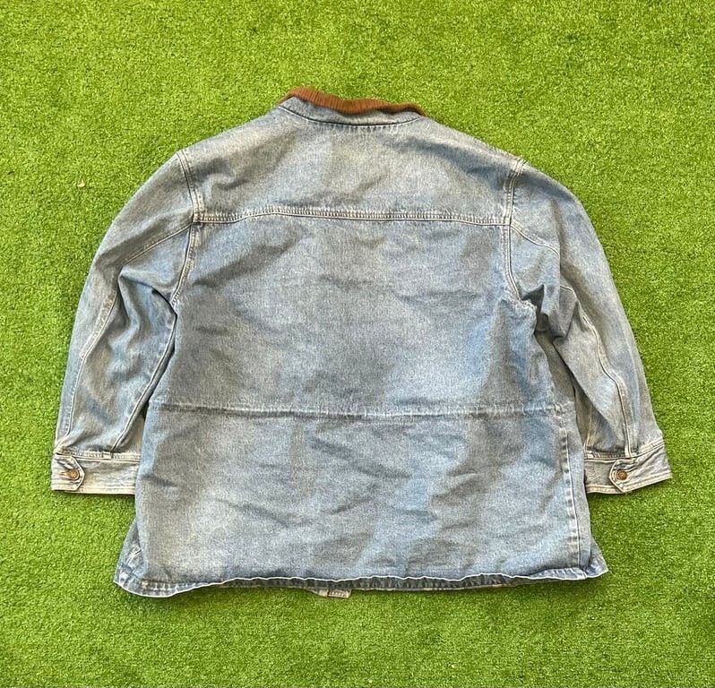 Denim & Co. Men's Relaxed Fit lined Denim Jean Jacket size XXXL(fits smaller length wise) 4