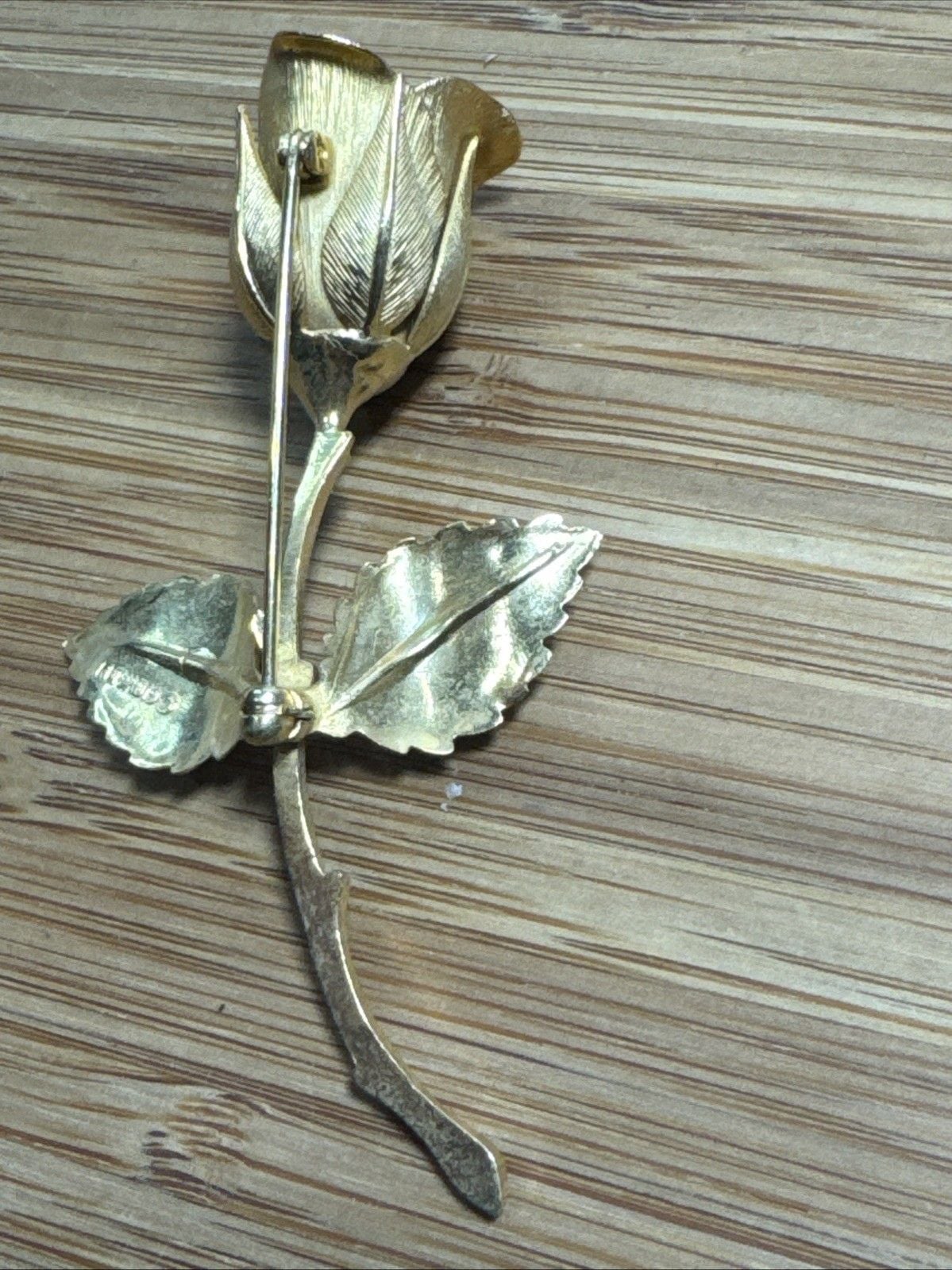Vintage MFA Signed Golden Rose Flower Brooch Pin Museum Fine Arts Boston Gold 4