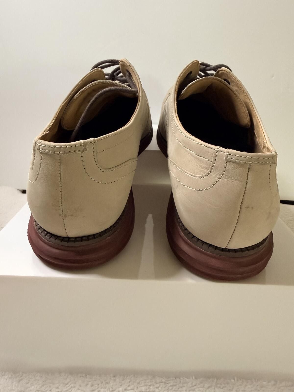 Cole Haan Grand.Os Tan Nubuck Men’s Wingtip Oxford Dress Shoes 9