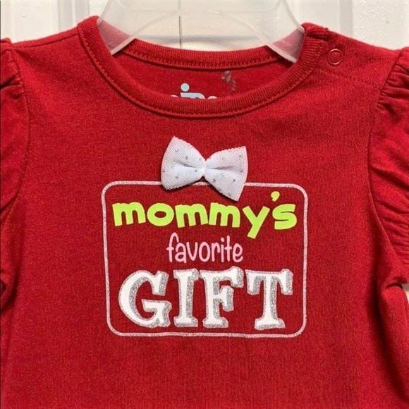 Christmas Circo Mommy's Favorite Gift Graphic Body Suit Size 3M NWT 3