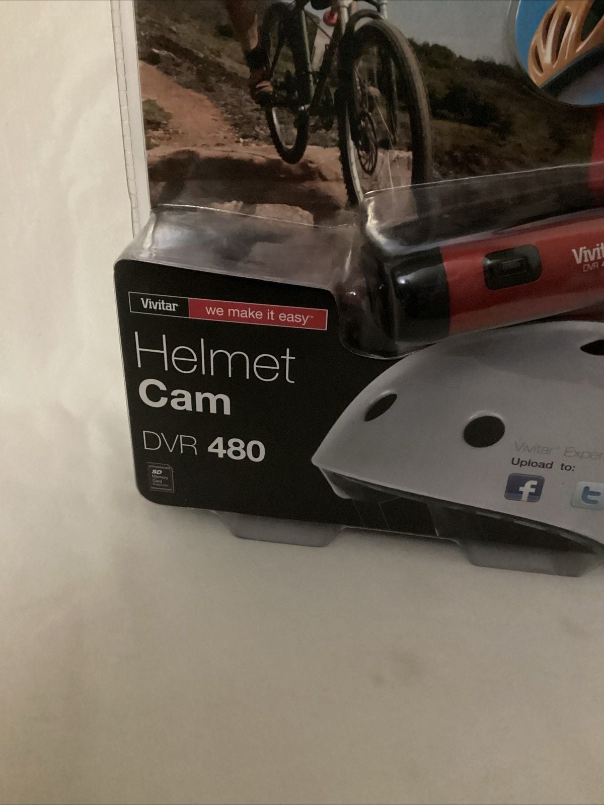 Vivitar DVR 480 Helmet Camcorder - Red - NEW/SEALED 6