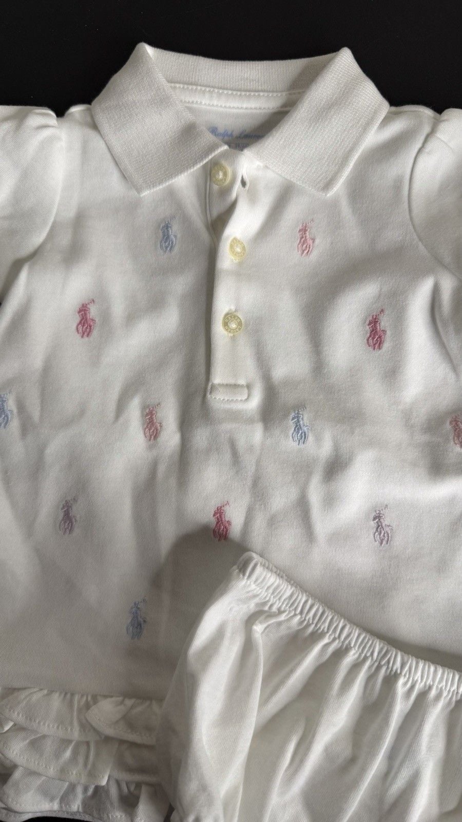 Ralph Lauren Logo Polo Dress & Bloomers 2-Piece Set 3M NWT 2