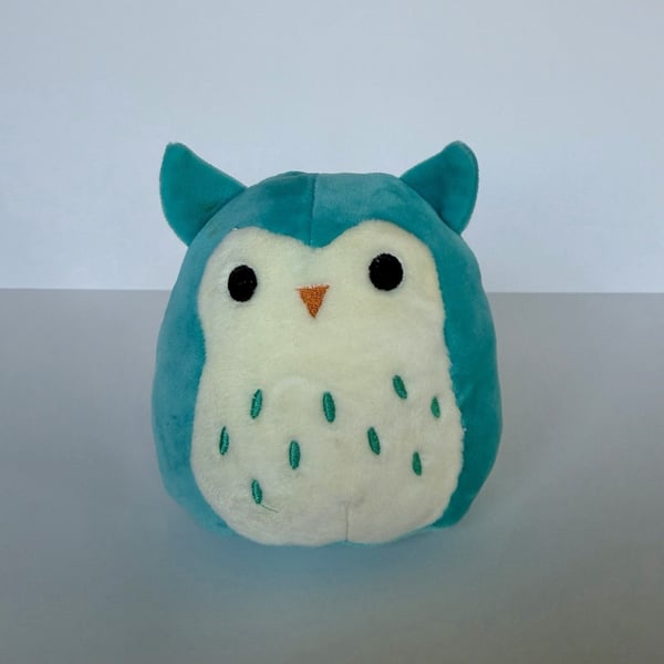Squishmallows Winston the Owl 5" Plush Stuffed Toy Teal Blue