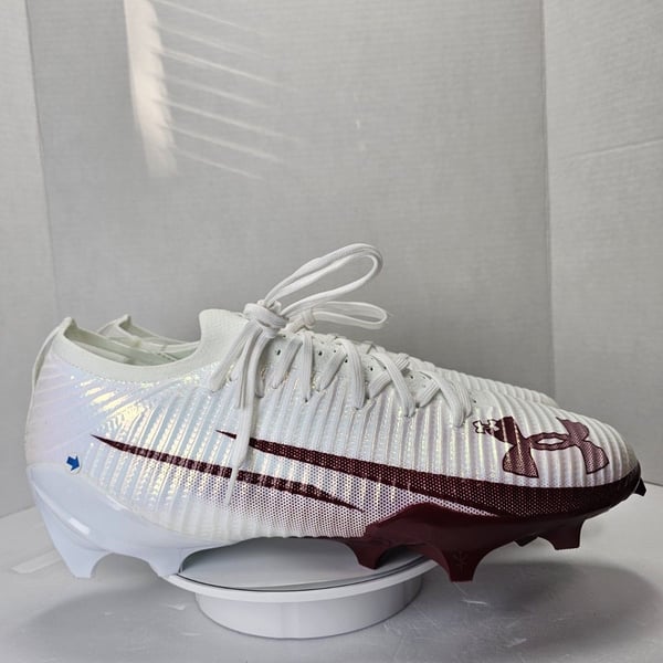 Under Armour Blur Pro Football Cleats Men’s 15 White Cardinal 3028220-102