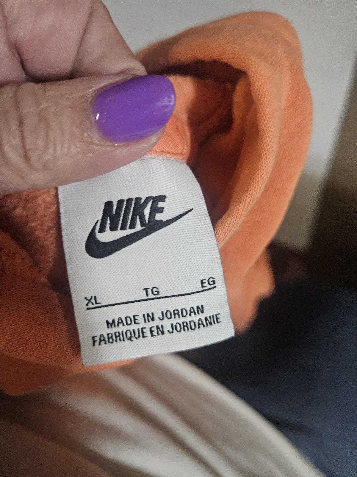 Nike Coral/Peach Womens Hoodie XL 4
