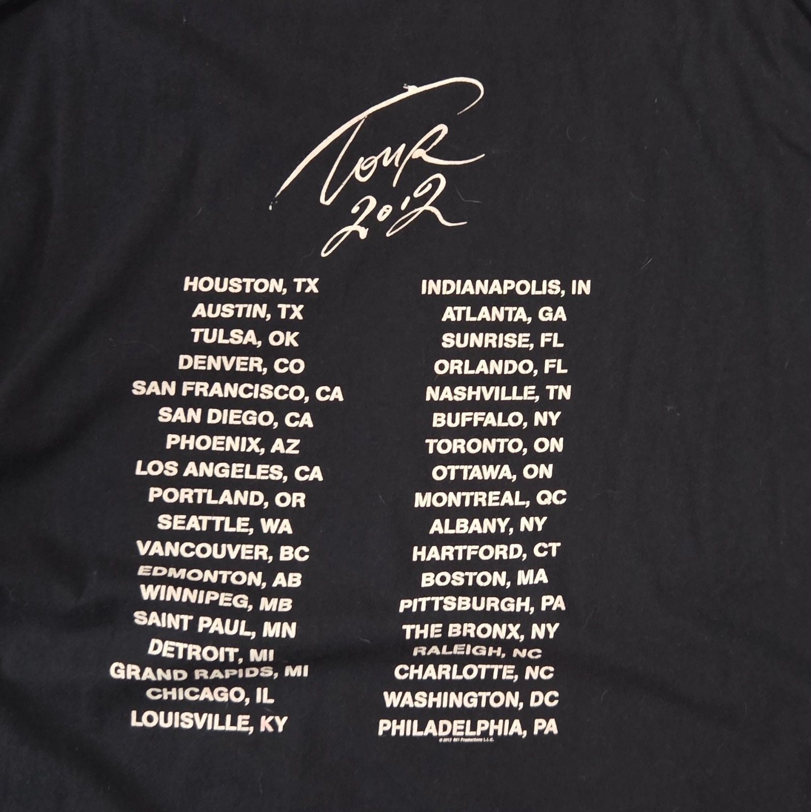 Hanes Heavyweight Cotton Roger Waters The Wall Live 2XL Black Tee Double-Sided 6