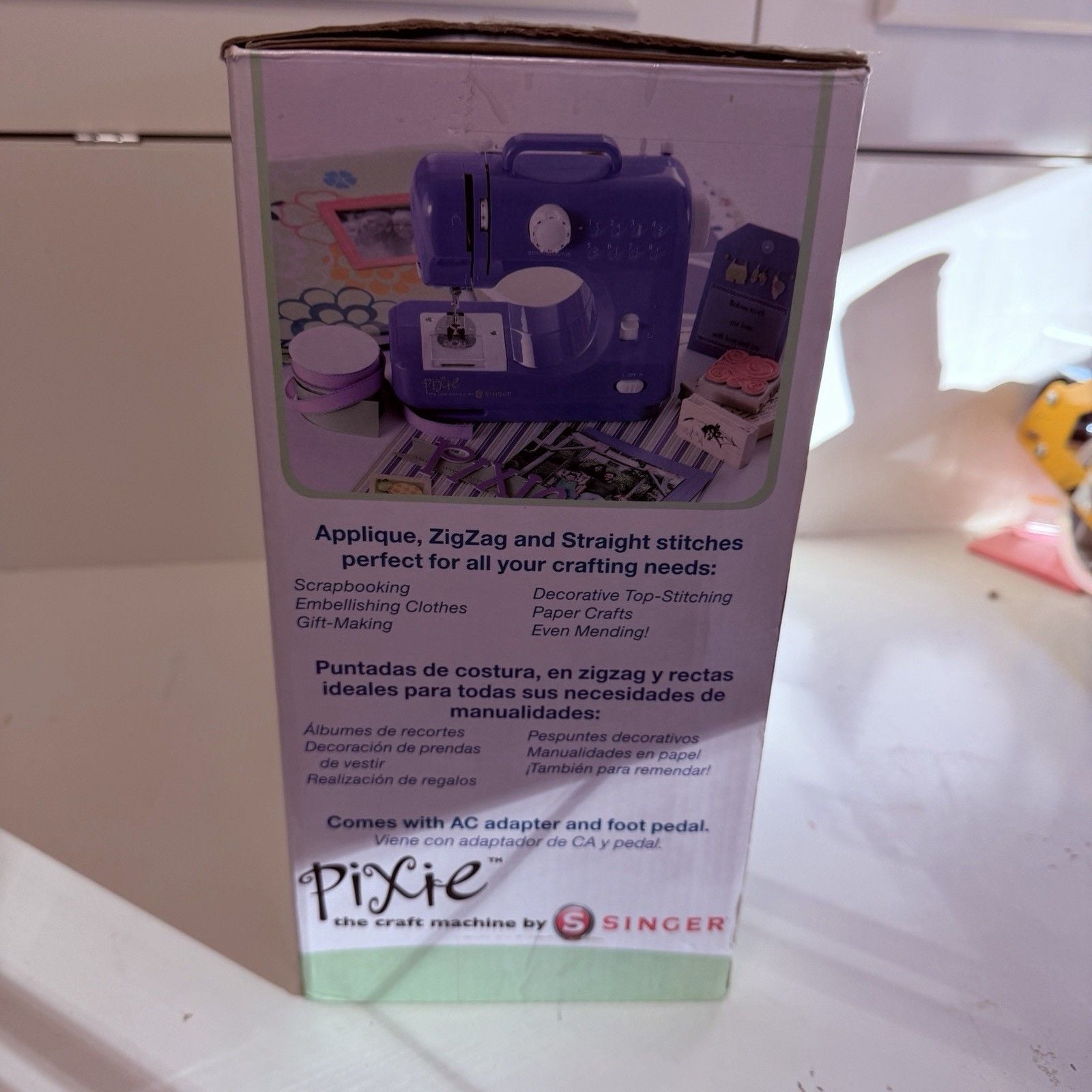 SINGER Pixie The Craft Machine by Singer Purple Sewing Machine in Box 5
