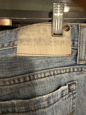 Vintage Levis SilverTab Baggy Jeans 33x30 Light Wash Y2K 90s Skater Loose Fit 5