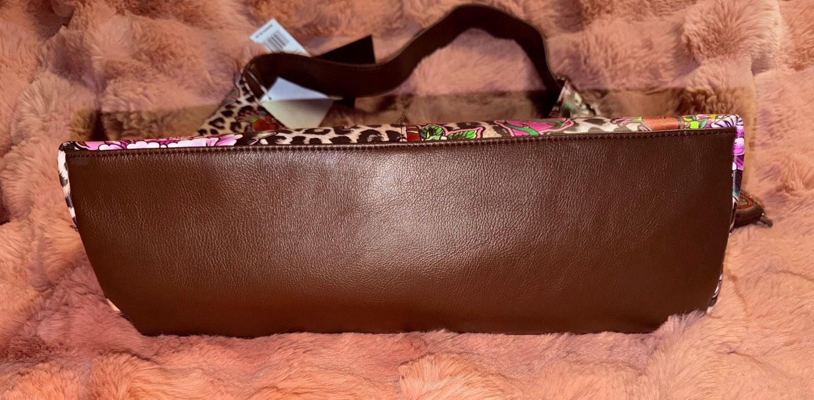 Ed Hardy Leopard Print Skull Tattoo Shoulder Bag Studded Y2K Purse NWT 11