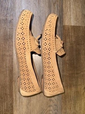 Isaac Mizrahi Arbor Brown Leather Moccasins Loafer Womens 7 Y2K Flats Boho Indie 7