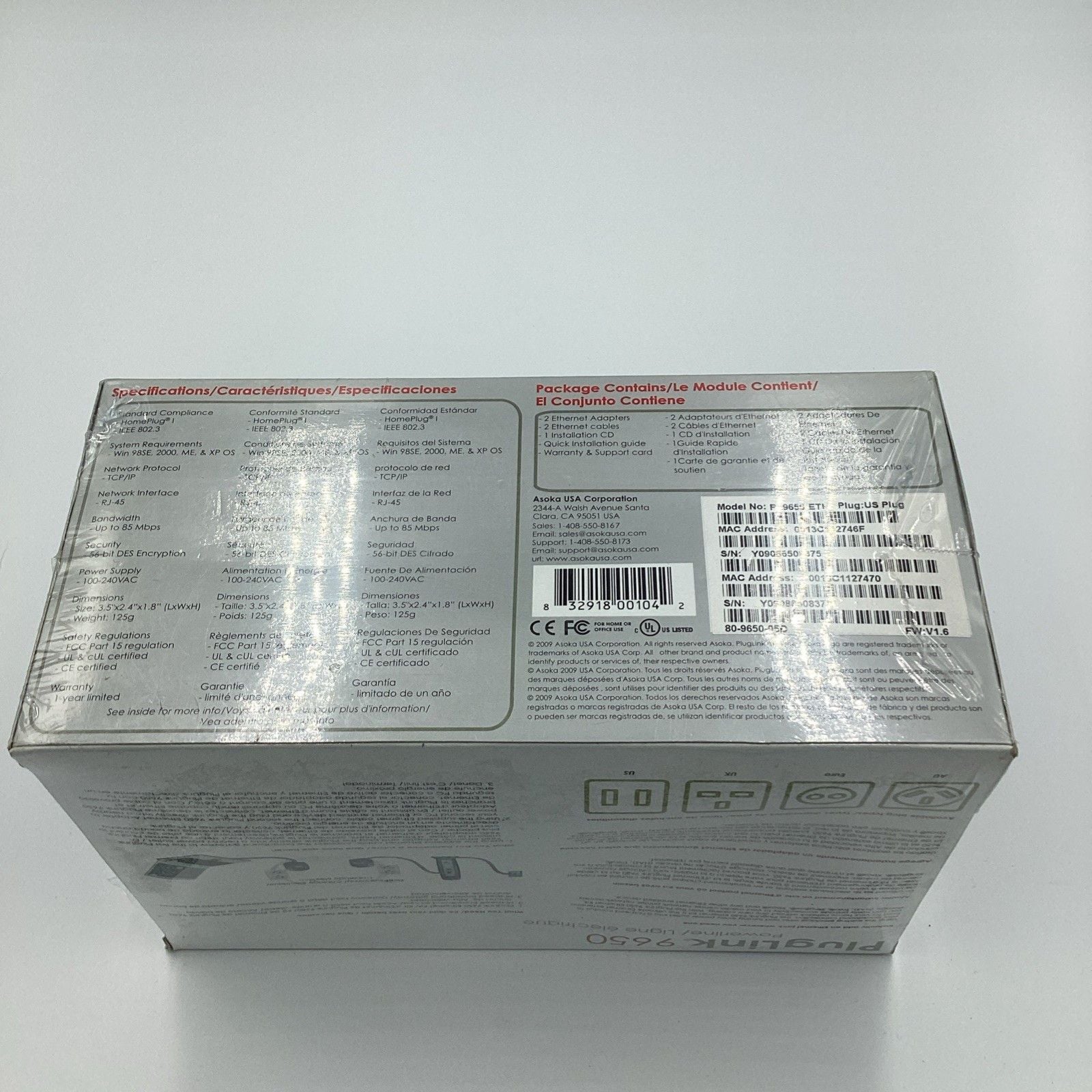 PlugLink 9650 Ethernet Over Power Kit NEW SEALED (C16B5) 6