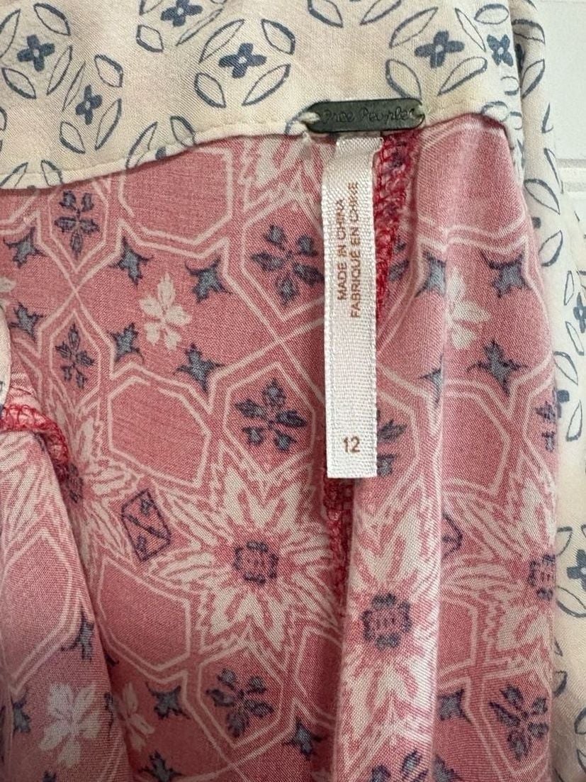 Free People Boho Mixed Print Patchwork Shorts with Pockets size 12 6