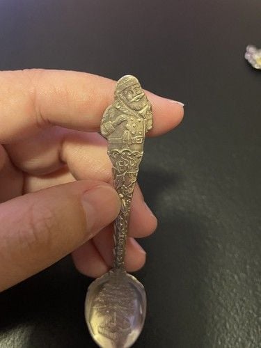 1893 J.H. Johnston & Co Merry Christmas Sterling Silver Souvenir Spoon 2