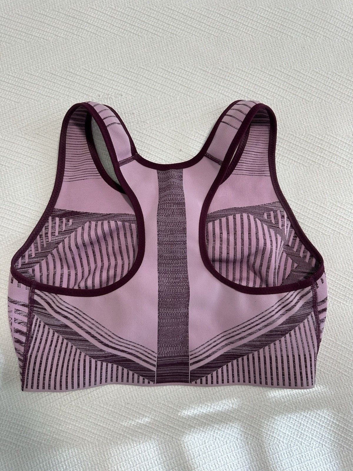 Nike Sports Bra Pink Purple Seamless Medium Support Size XL 5