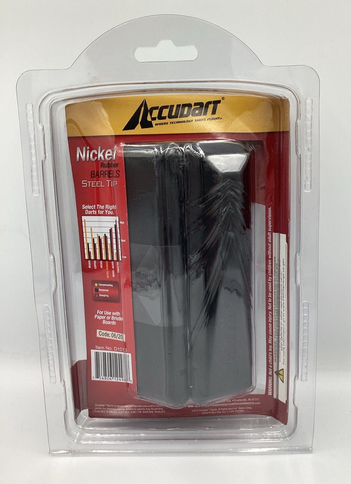 Accudart Grip It Set Nickel Barrels With Steel Tips D1013 NEW SEALED 2