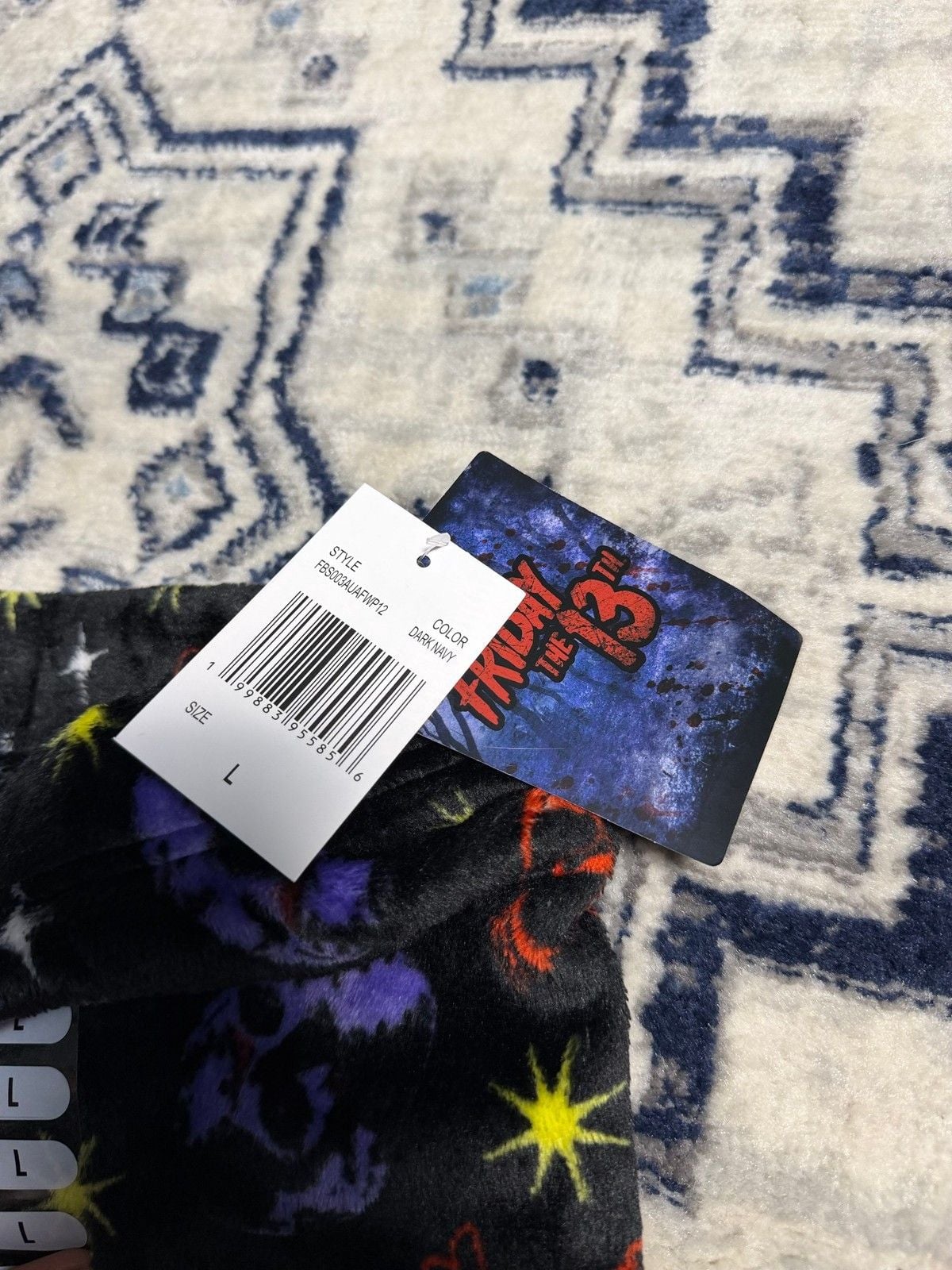Friday the 13th Jason Voorhees Plush Lounge Shorts Black Purple NWT 4