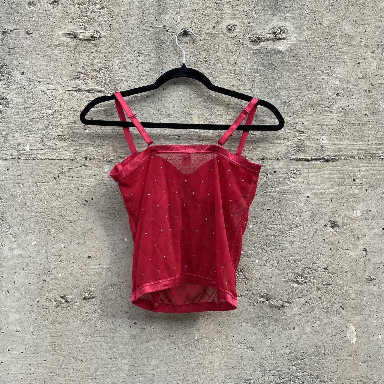 2000s red corset top 4