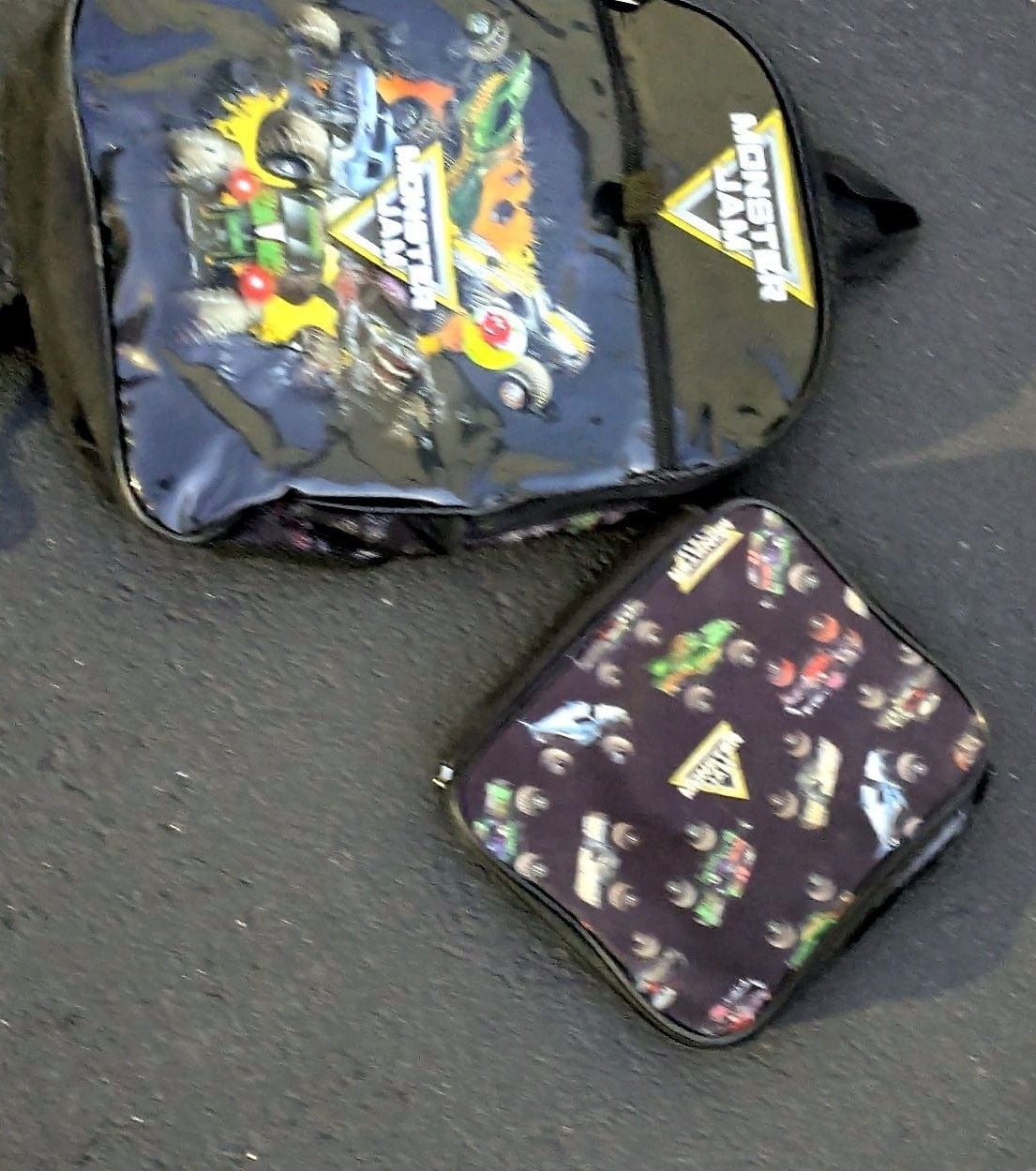 Monster Jam Backpack Lunchbox Set Kids Grave Digger Megalodon 2