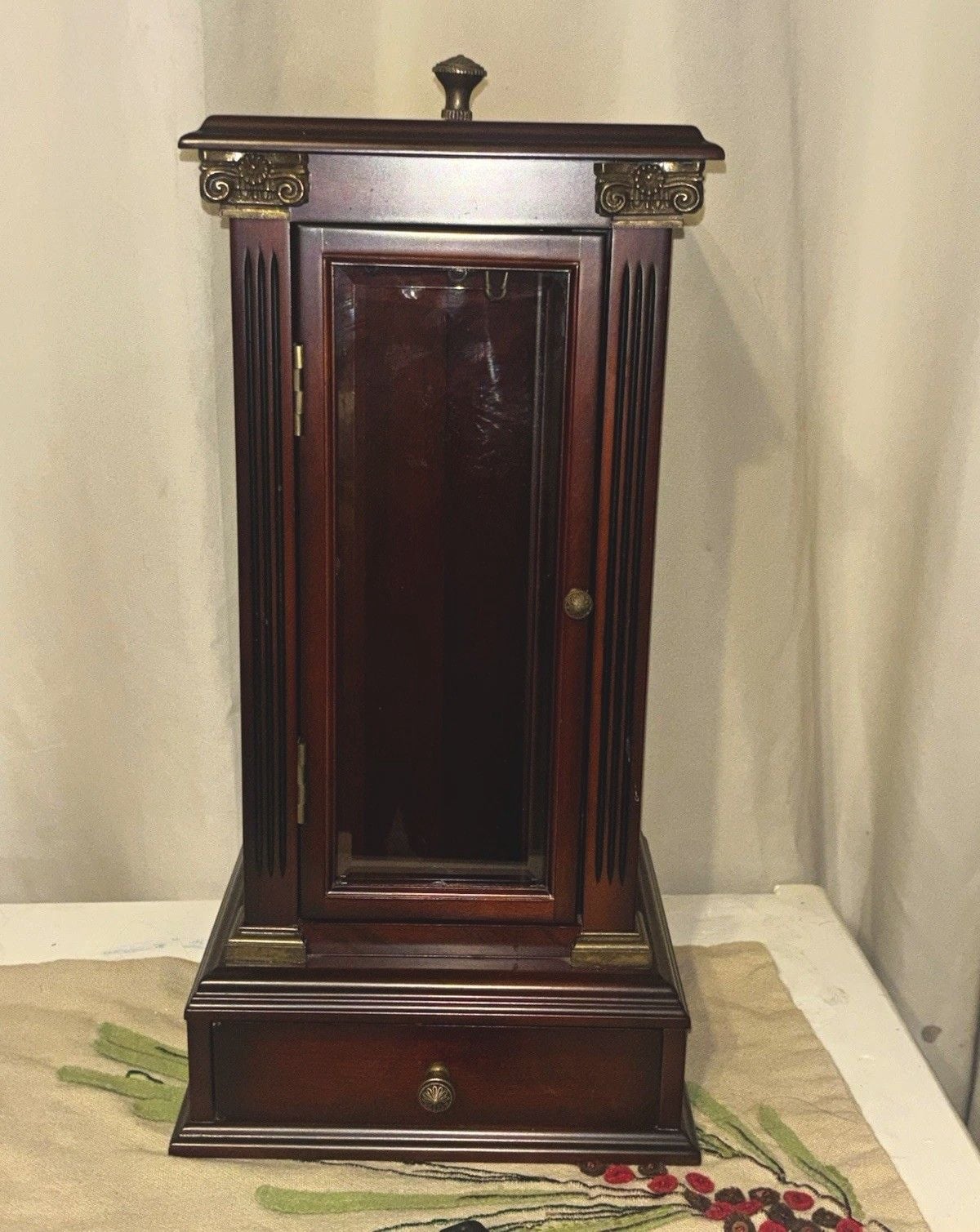 Vintage Bombay Company Rotating Jewelry Box Chest Case Organizer Necklace 18" 2