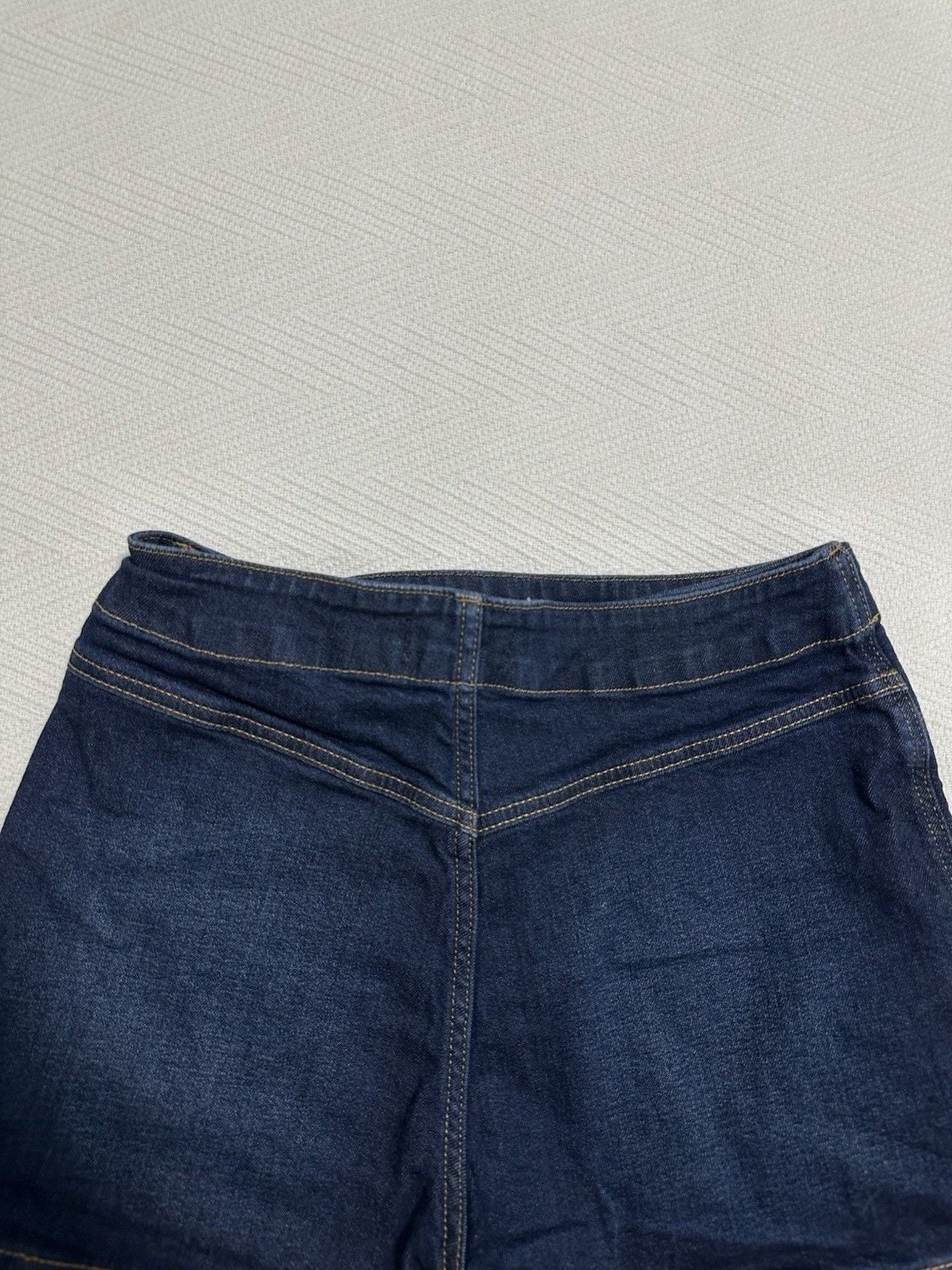 HARPER HERITAGE Women's Denim Wrap Cotton Mini Skirt SIZE M Dark Blue 11