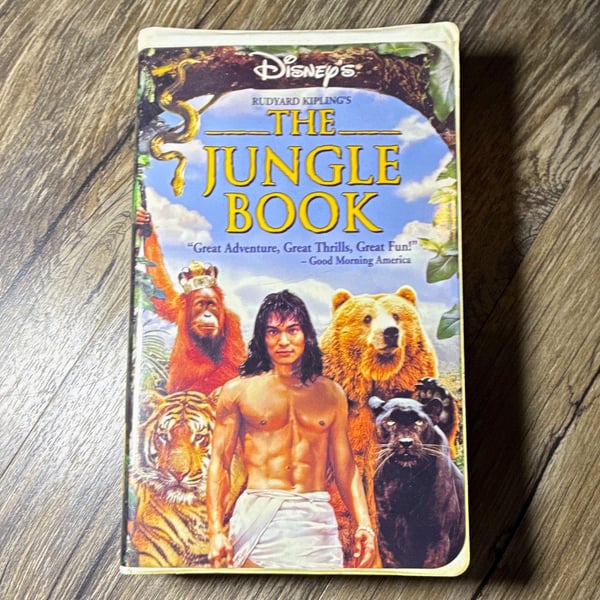 Walt Disney Home Video The Jungle Book VHS NTSC Full Screen PG 1994 Clamshell