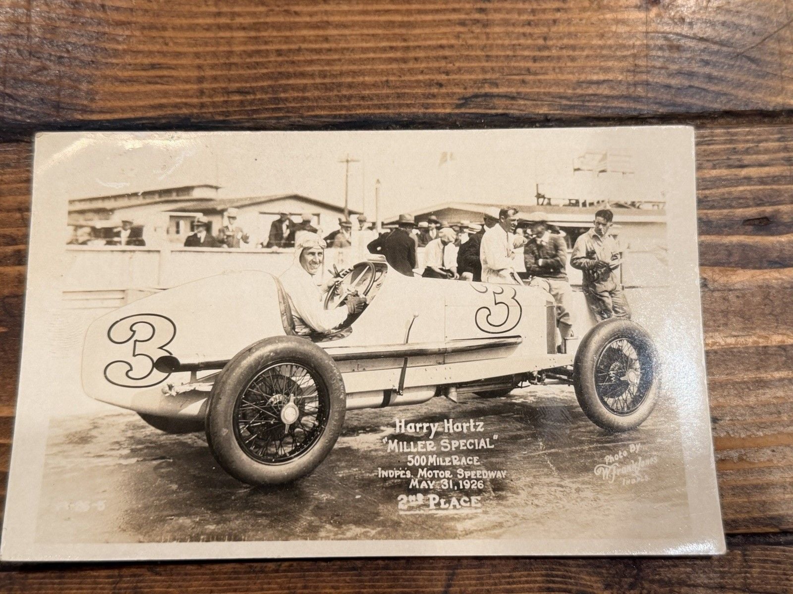 4 Vtg 14th Annual Indianapolis 500 Indy RPPC Photo Postcards 1926 “Miller Special” Cooper Hartz Woodbury Comer 5