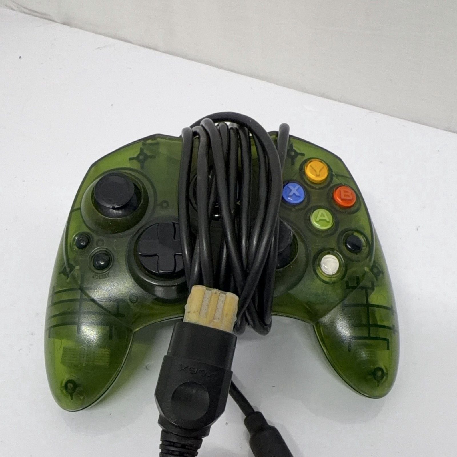 Microsoft Xbox Controller S X08-24948 Wired Translucent Green Original Xbox 5