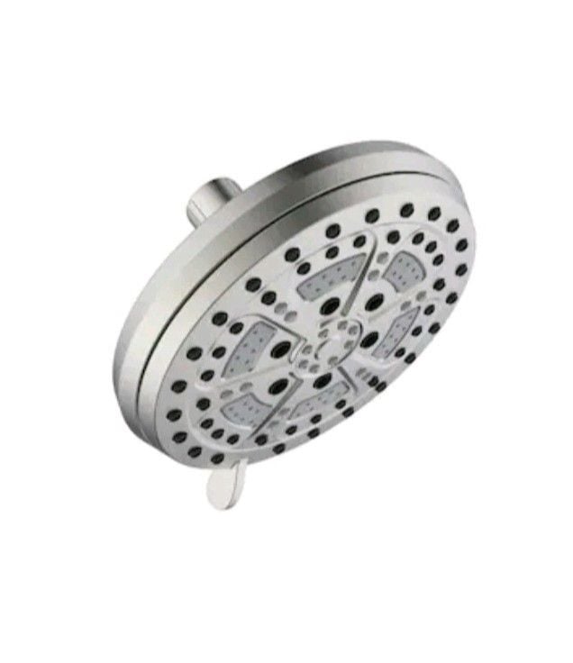 Jacuzzi Therapro J6-10S 6.7" 6-Function Shower Head Satin Nickel High Pressure 1