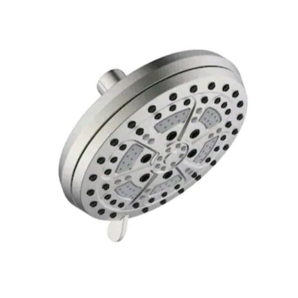 Jacuzzi Therapro J6-10S 6.7" 6-Function Shower Head Satin Nickel High Pressure