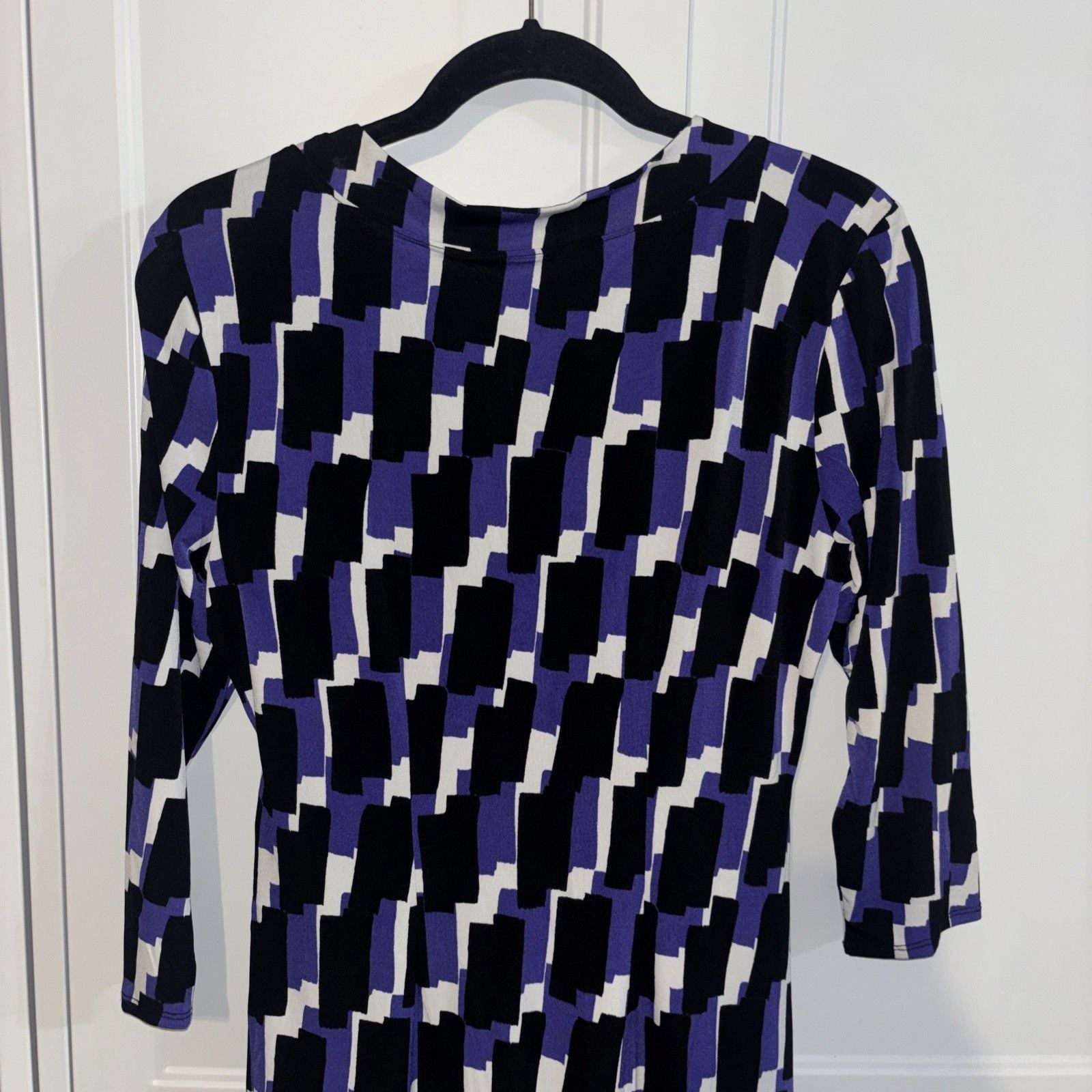 Banana Republic Fit & Flare Dress Womens Medium Multicolor Geometric 8