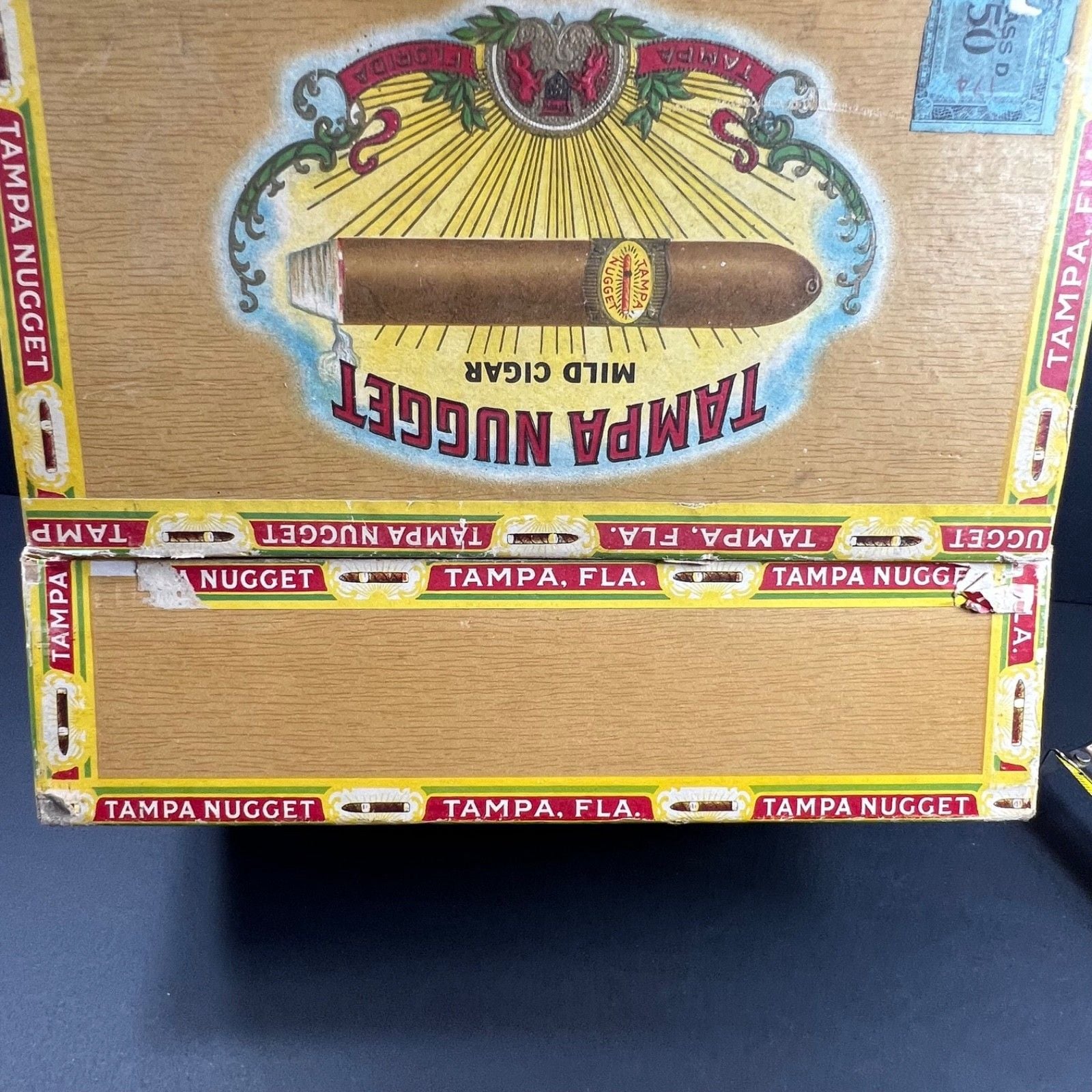 VTG 1950s Tampa Nugget Sublimes Mild Cigar Box 2 for 15 cents Empty 24