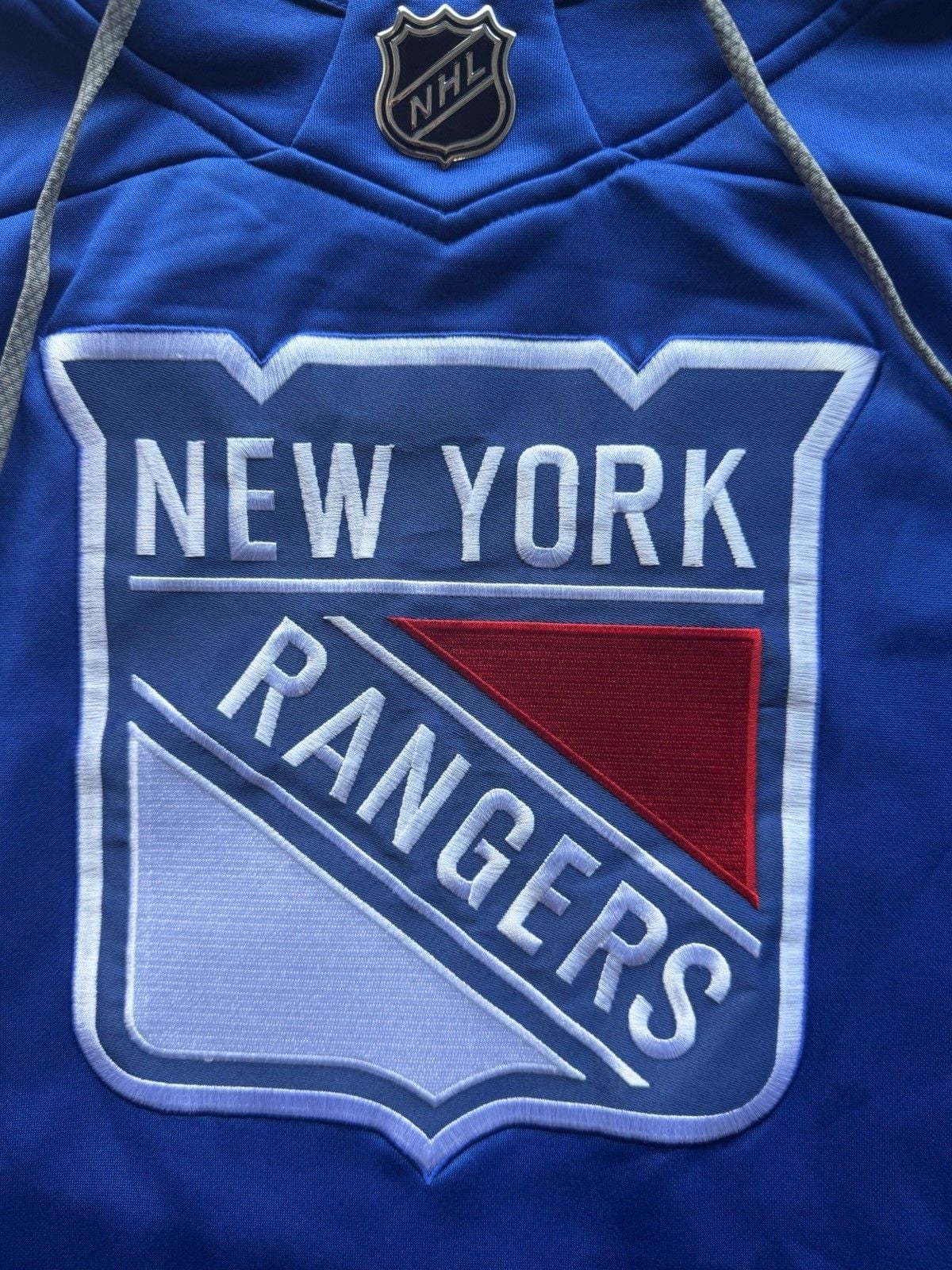 Adidas New York Rangers NHL Hockey Hoodie Pullover Blue XL Officially Licensed 4