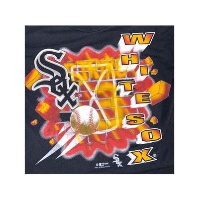 Bull Frog Chicago White Sox Set Mens XS/S Vintage 1995 MLB T-Shirt Shorts Black 8
