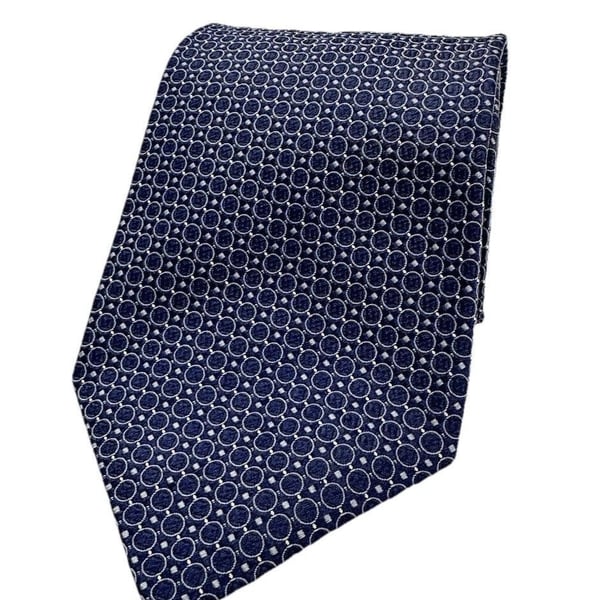 Armani Collezioni Mens Necktie Navy Blue Polka Dot Made in Italy Designer