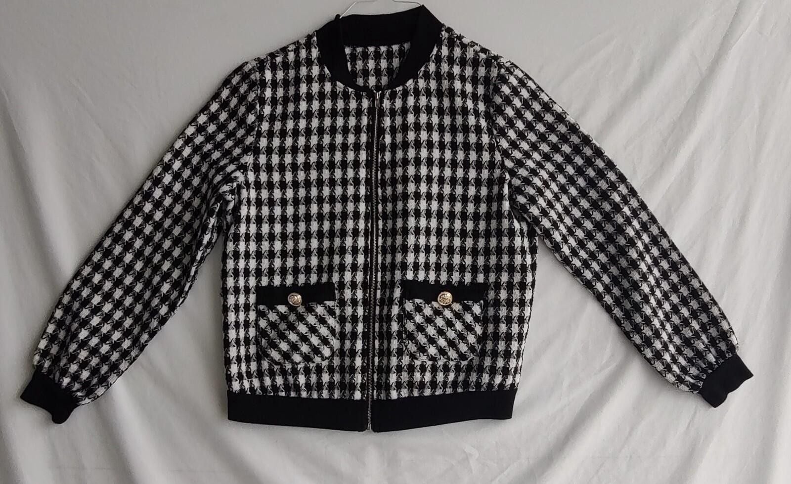 Shein Houndstooth Knit Sweater - Size XS 4