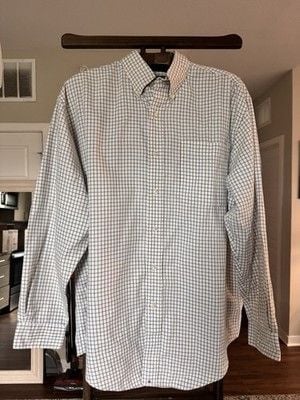 Hathaway Men’s Button Down Business Casual Oxford White 100% Combed Cotton Large 3