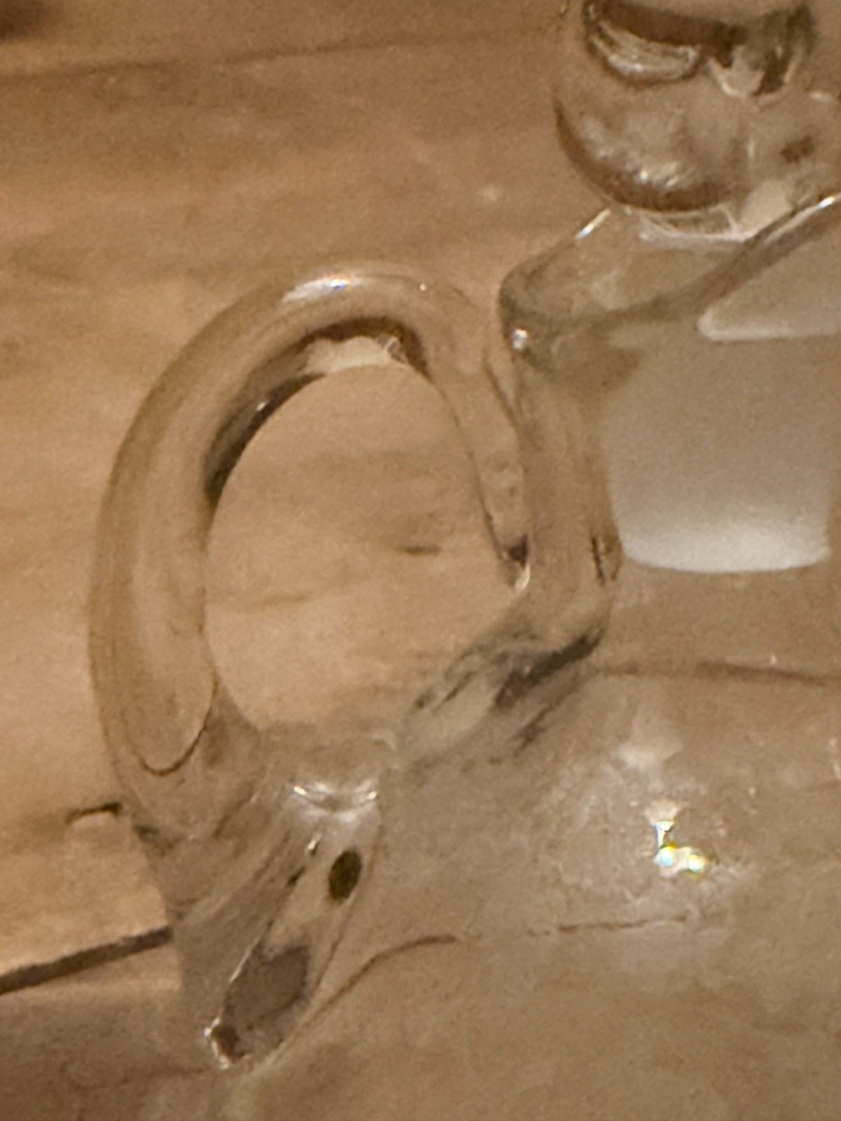Vtg Cambridge Glass Chantilly Etched Crystal Cruet Bottle Flame Stopper 3900/100 5