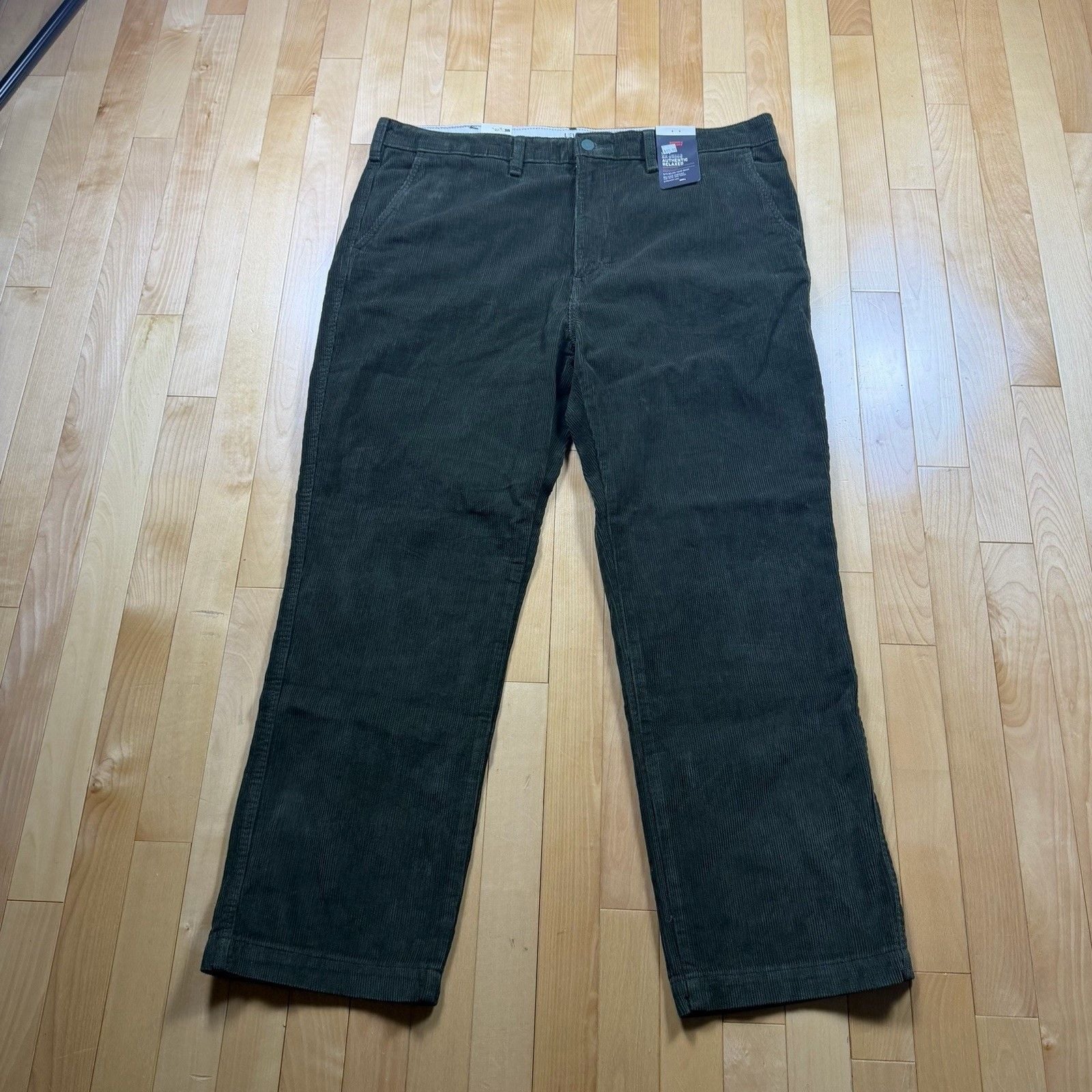 Levi's XX Chino Authentic Relaxed Corduroy Pants Green Men's 38x30 Straight 5