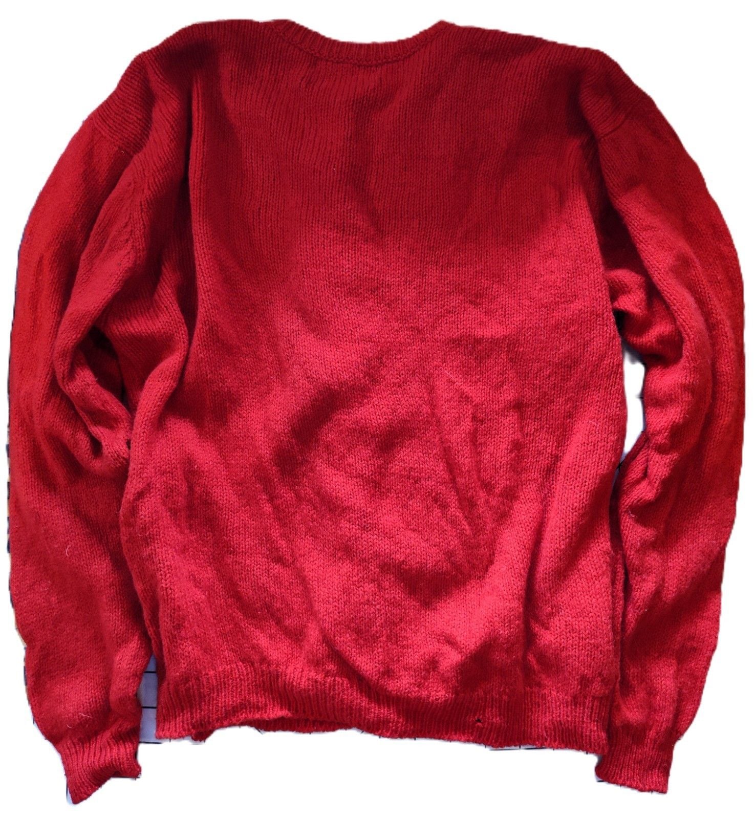 Vintage The Scotch House Kids Pure New Wool Sweater Red Sz10 M Made in Scotland 5