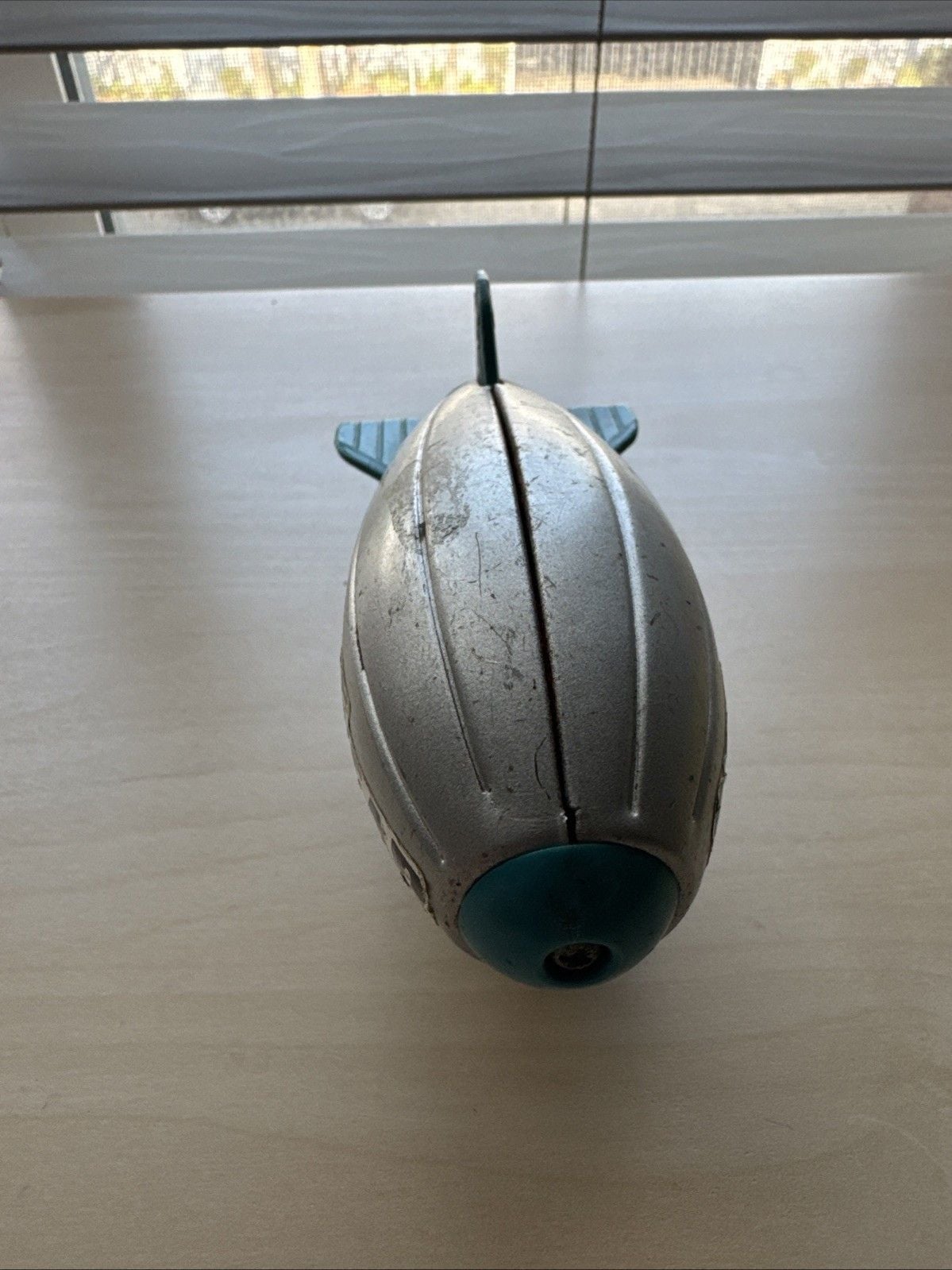 Vintage Buddy L Goodyear Blimp Silver & Blue, Made In Japan 3