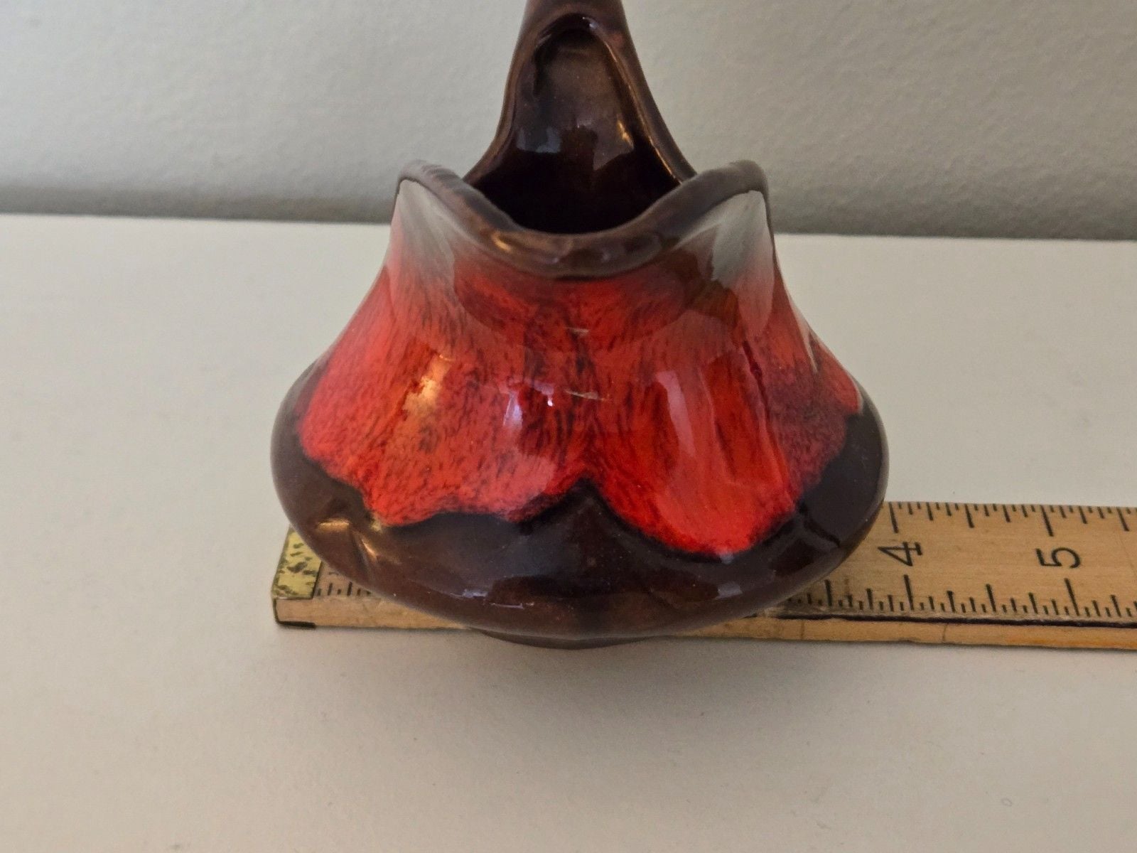 Vintage Drip Ware Glaze Brown and Orange Creamer ~ Thunder Bay Ontario 9