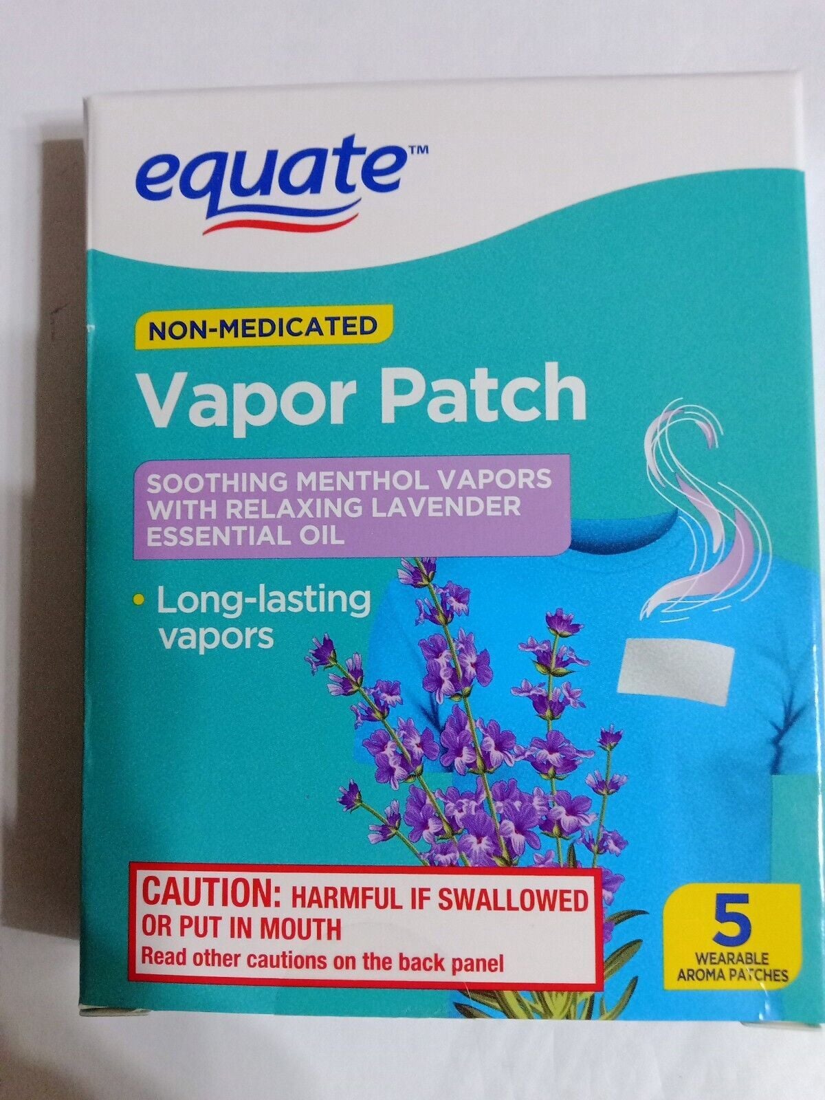 Equate Non-Medicated Vapor Patch w/ Menthol & Lavender - 5 Count 1