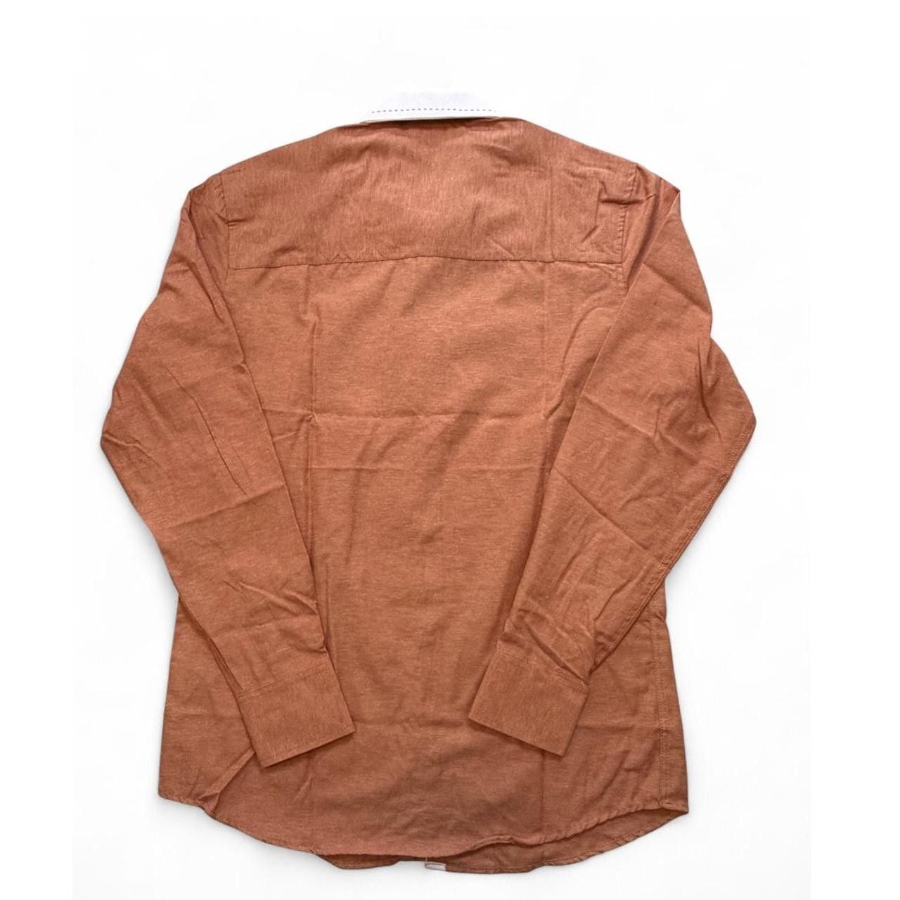 LOG Wear Mens Orange button long sleeve Shirt size large dimensions are in the pictures Brand new with tags 8