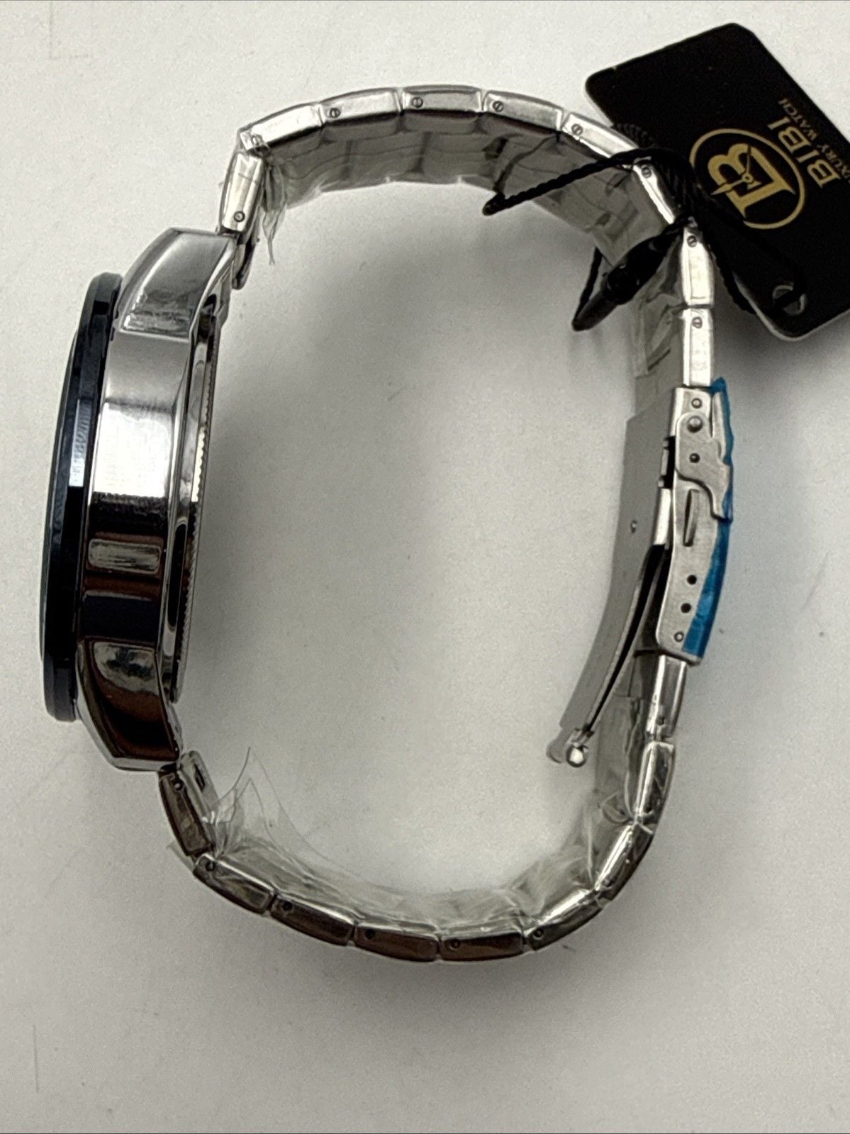 🔥 BIBI Mens Chronograph Watch Blue Silver Stainless Steel 38mm B0247 NEW In BOX 9