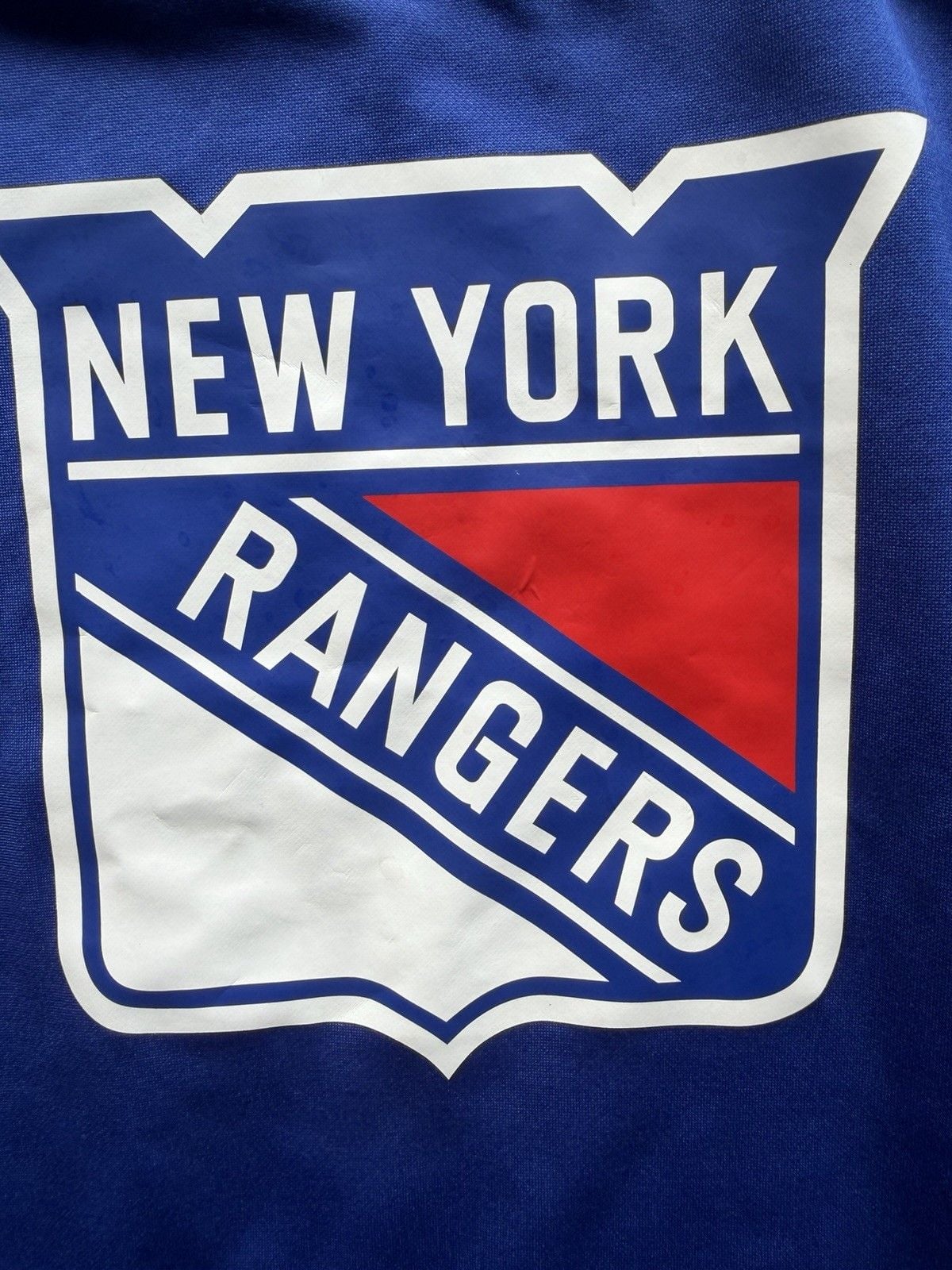 Majestic New York Rangers NHL Hockey Pullover Hoodie Blue/Red/White XL 6