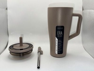 BrüMate Era Leakproof Straw Tumbler 30oz Beige With Lid, Straw, Handle 2