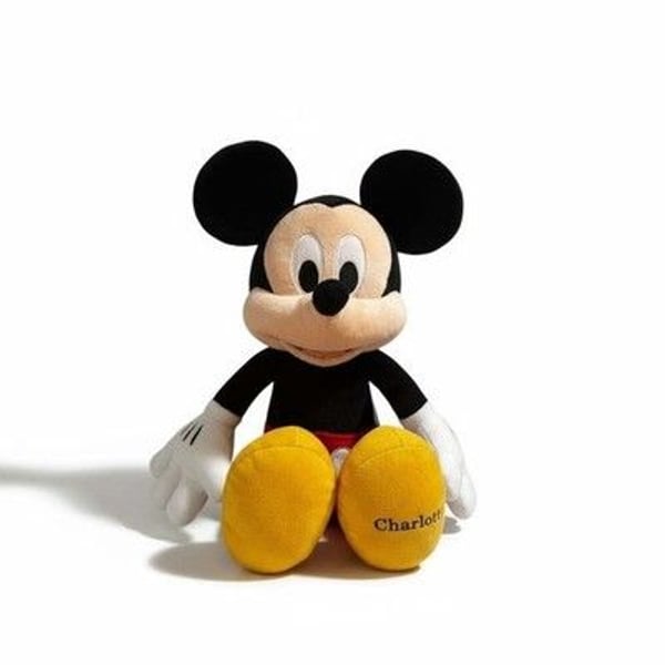 Disney Store Official Mickey Mouse Small Plush Toy 33cm Charolette embroidery