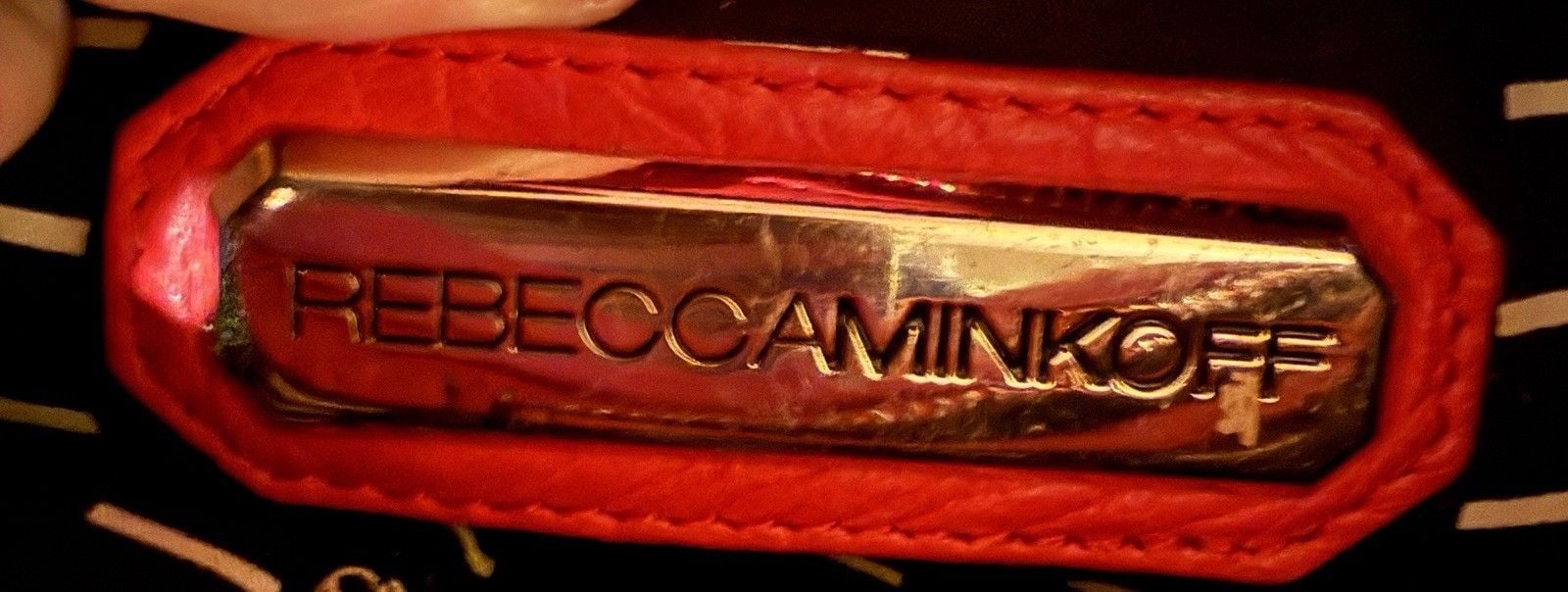 Rebecca Minkoff Red Medium Shoulder Bag Gold Chain Strap Zip Inner Pockets 5