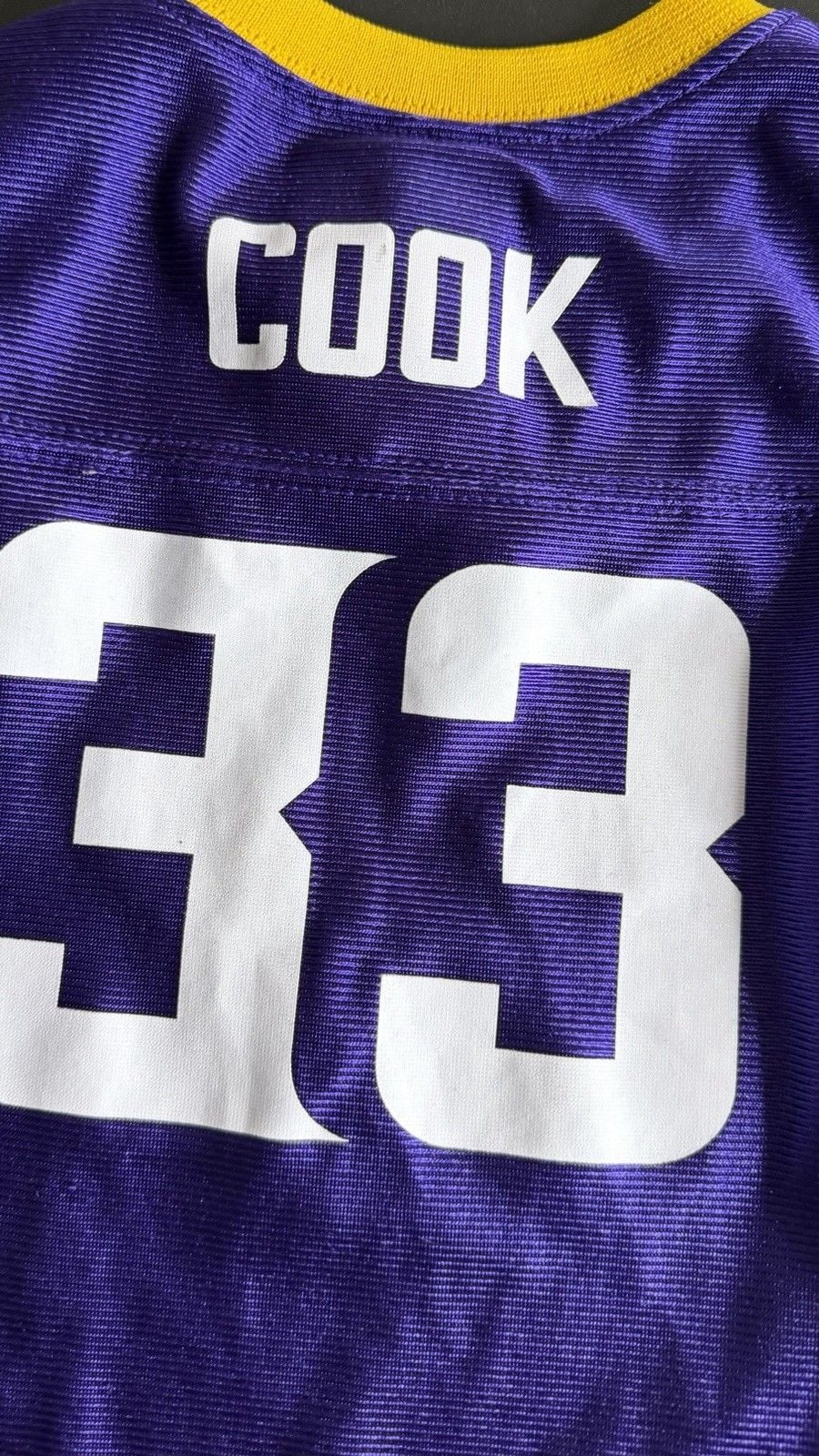 NFL Team Apparel Kids Minnesota Vikings #33 Cook Baby Bodysuit 3-6M Purple 9